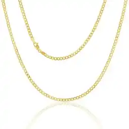 Shiels 9ct Yellow Gold Silverfilled Curb 80 Gauge 55cm Chain offer