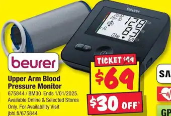 JB Hi-Fi Upper Arm Blood Pressure Monitor offer