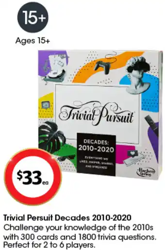 Coles Trivial pursuit decades: 2010-2020 offer