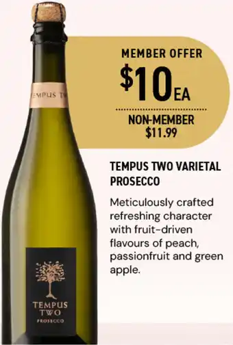 Dan Murphy's Tempus two varietal prosecco offer