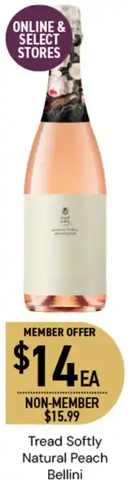 Dan Murphy's Tread Softly Natural Peach Bellini offer