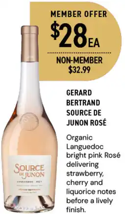 Dan Murphy's GERARD BERTRAND SOURCE DE JUNON ROSÉ offer