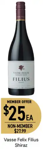 Dan Murphy's Vasse Felix Filius Shiraz offer