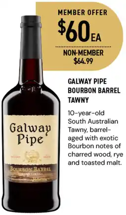 Dan Murphy's Galway pipe bourbon barrel tawny offer