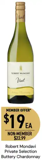 Dan Murphy's Robert Mondavi Private Selection Buttery Chardonnay offer