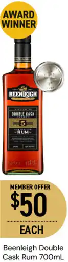 Dan Murphy's Beenleigh Double Cask Rum offer