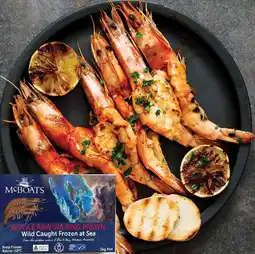 IGA McBoats WA Frozen Raw King Prawns 1kg offer