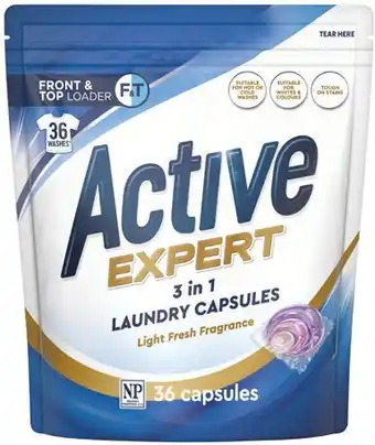 IGA Active Expert 3 in 1 Laundry Capsules 36 Pack offer