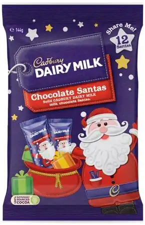 IGA Cadbury Santa or Magical Elves 12 Pack or Marshmallow Santa 5 Pack Share Bag offer