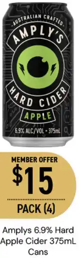 Dan Murphy's Amplys 6.9% Hard Apple Cider offer