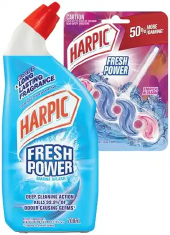 IGA Harpic Rim Block Toilet Cleaner 35‑39g or Fresh Power Liquid 700mL Selected Varieties offer