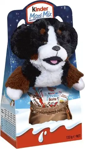 IGA Kinder Maxi Mix Christmas with Plush Soft Toy 133g offer