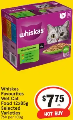 IGA Whiskas Favourites Wet Cat Food Selected Varieties offer