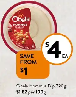 Foodworks Obela Hommus Dip offer