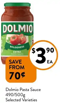 Foodworks Dolmio Pasta Sauce Selected Varieties offer