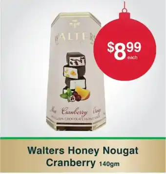 Australian Butchers Store Walters Honey Nougat Cranberry offer