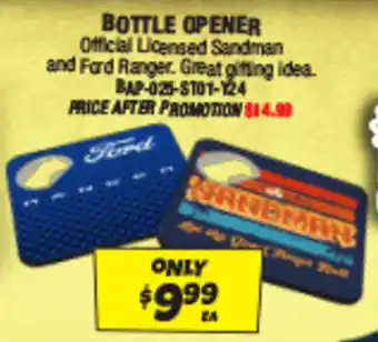 Autobarn Bottle opener offer