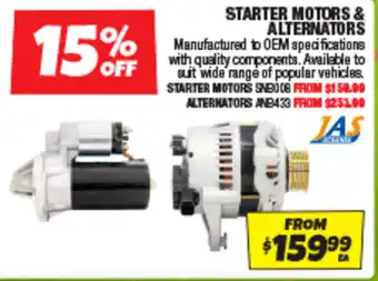 Autobarn Starter motors & alternators offer