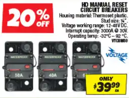 Autobarn Hd manual reset circuit breakers offer