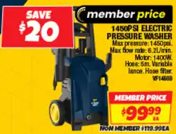 Autobarn 1450psi electric pressure washer offer