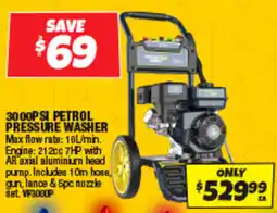 Autobarn 3000psi petrol pressure washer offer