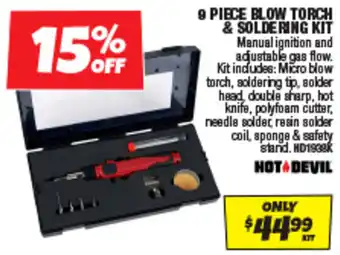 Autobarn 9 piece blow torch & soldering kit offer