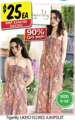 NQR Tigerlily ukiyo flores jumpsuit offer