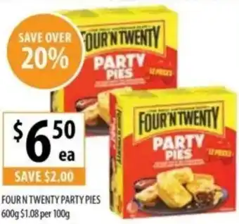 Supabarn Four n twenty party pies offer