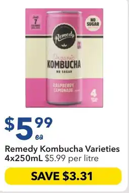 Ritchies Remedy Kombucha Varieties offer