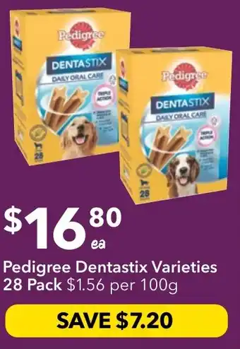 Ritchies Pedigree Dentastix Varieties 28 Pack offer