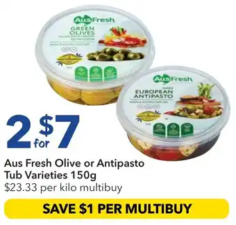 Ritchies Aus Fresh Olive or Antipasto Tub Varieties offer