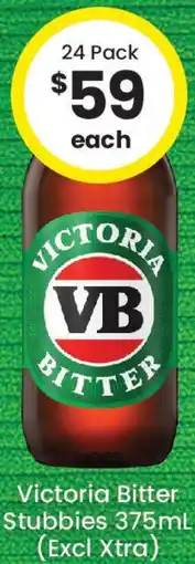 The Bottle O Victoria Bitter Stubbies offer