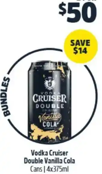 BWS Vodka Cruiser Double Vanilla Cola offer