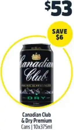 BWS Canadian Club & Dry Premium offer