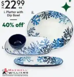 Harris Scarfe Rectangle Platter with Dip Bowl offer