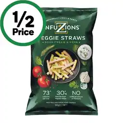 Woolworths Infuzions Veggie Straws 90g offer