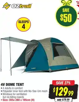 Aussie Disposals 4v dome tent offer