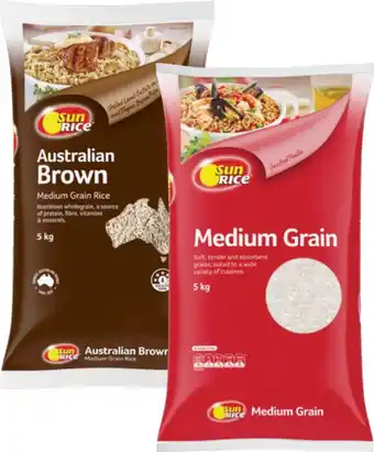 Coles Sunrice Medium Grain Rice 5kg offer