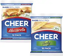 Coles Cheer Cheese Slices Refill Pack 250g offer