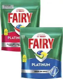 Coles Fairy Platinum Dishwashing Tablets 52 Pack or Platinum Plus 42 Pack offer