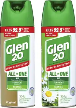 Coles Glen 20 Disinfectant Spray 300g offer