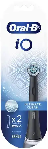 Coles Oral B iO 3 Black Electric Toothbrush Refill Heads 2 Pack offer