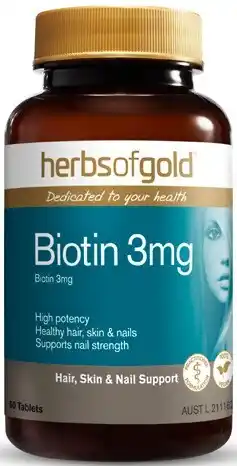 Discount Drug Stores Herbs of Gold Biotin 3mg 60 Tablets offer