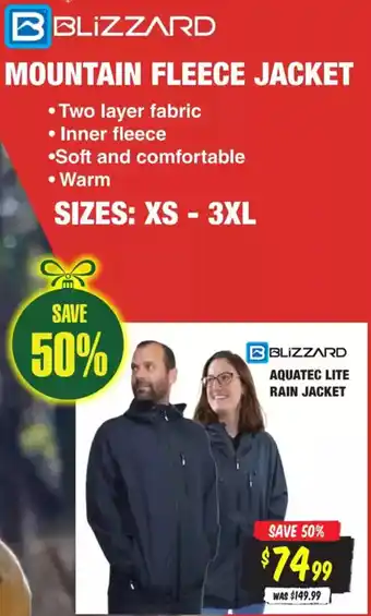 Aussie Disposals Mountain fleece jacket offer