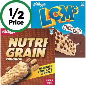 Woolworths Kellogg’s LCMs or Nutri-Grain Bars 100-110g Pk 5 offer