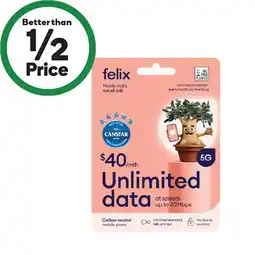 Woolworths Felix $40 Starter Pack‡ offer