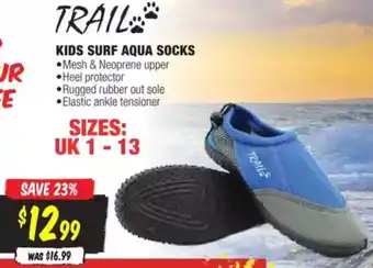 Aussie Disposals Kids surf aqua socks offer