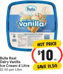 IGA Bulla Real Dairy Vanilla Ice Cream offer