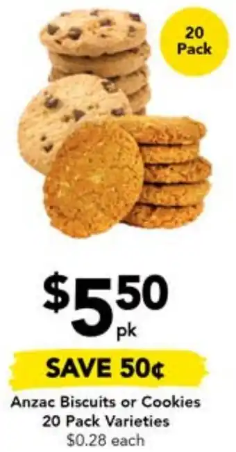 Drakes Anzac Biscuits or Cookies Varieties offer