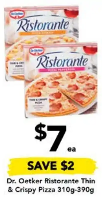 Drakes Dr. Oetker Ristorante Thin & Crispy Pizza offer